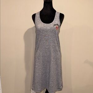 JIM BEAM Sleeveless Racerback T-Shirt Dress Gray Women's Sz L - NWOT